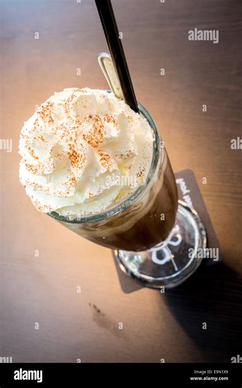 iced mocha coffee stock photo alamy