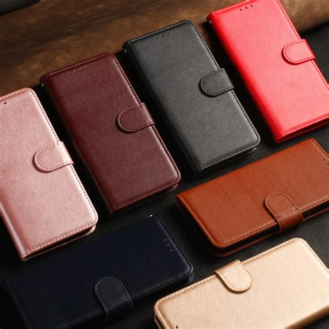 Кожаный чехол-книжка с откидной крышкой для Samsung Galaxy S24 S23 S22 ...