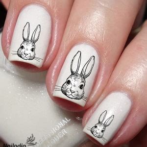 Rabbit Bunny Nail Art Decal Sticker - Etsy