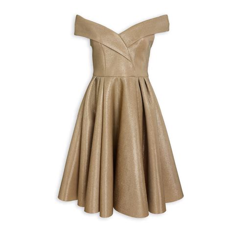 Gold Shimmer Off The Shoulder Dress (3117608) | Truworths