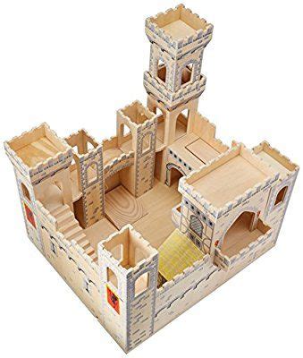 Melissa & Doug Deluxe Folding Medieval Wooden Castle - Hinged for ...