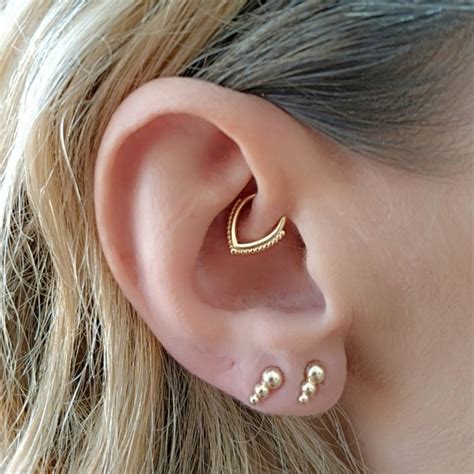 Sterling Silver Daith Earring Daith Piercing Jewelry Tribal | Etsy