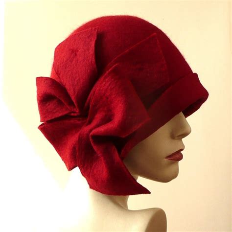 Red Felt Hat - Etsy