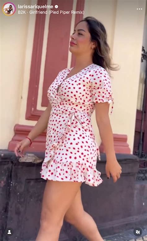 Larissa Riquelme sorprendió a sus seguidores con un vestido suelto de