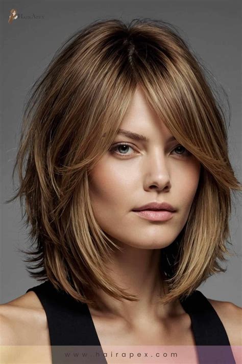 round face medium length hairstyles for thin hair 5