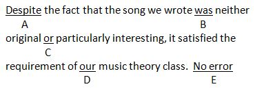 sat identifying sentence errors test