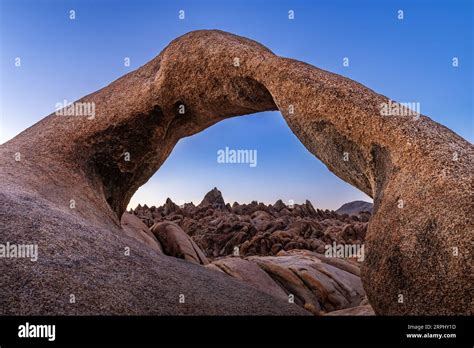 famous mobius arch   alabama hills stock photo alamy