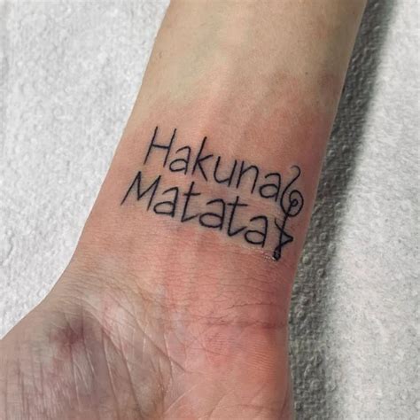 100 Striking Hakuna Matata Tattoos To Lean Back On For Nostalgia