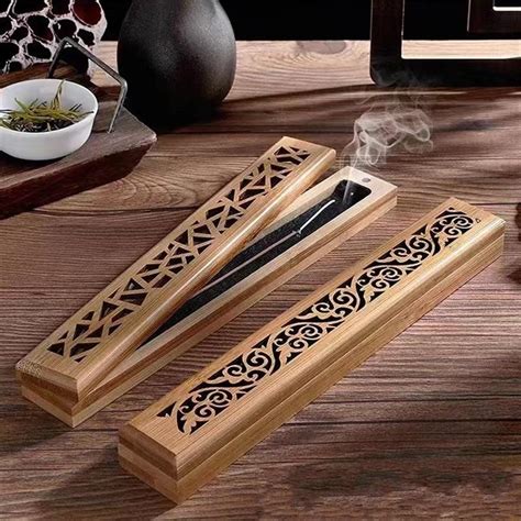 1 шт. Портативная курильница для благовоний из бамбука, ящик для ...