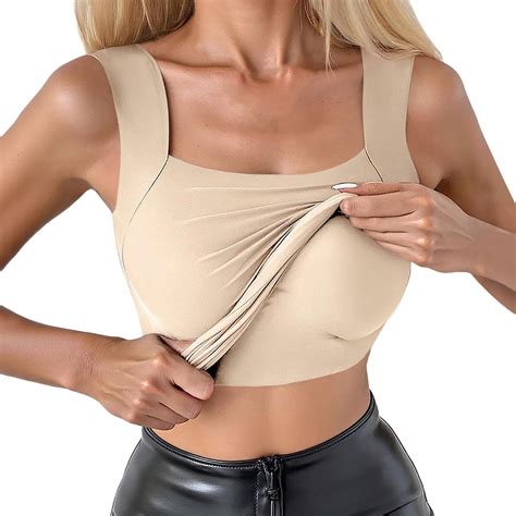 Hauaitttt Women's Body Shaping Vest Seamless Square Neck Compression