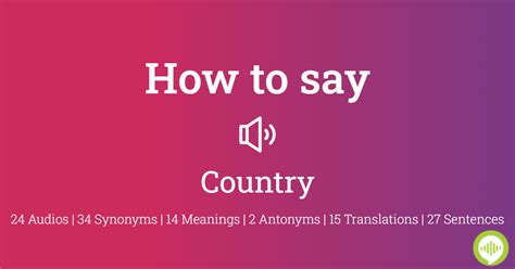 how to pronounce country