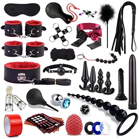 BDSM Toy for Adult Couples,34pcs Sex Toys Kit for Bondaged Restraints ...
