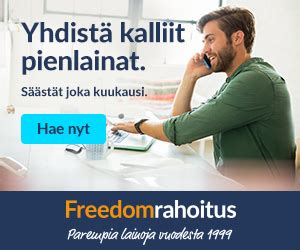 Freedom Rahoitus lainaa 500 - 60 000 € heti tilille | Kulutusluotto.info