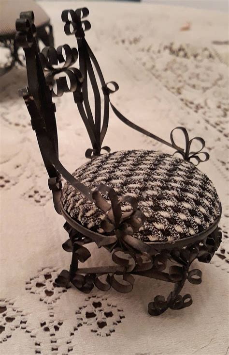 Vintage 1940s Era Handmade Quilled Metal Miniature Furniture. | Etsy