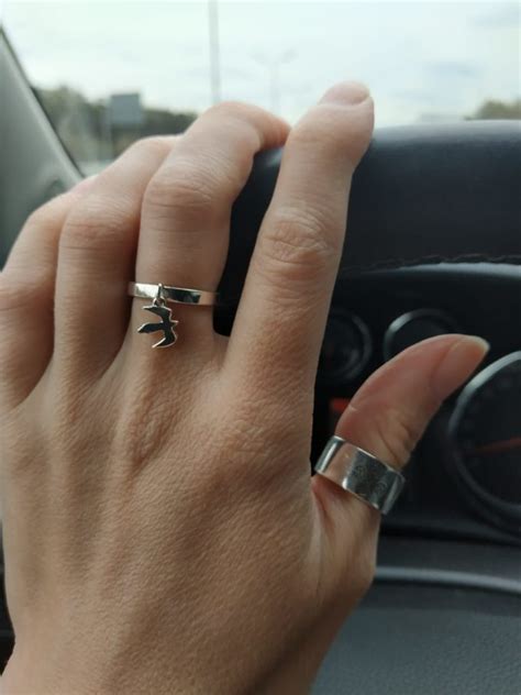 Кольцо разомкнутое с беркутом — Rock Art Jewelry