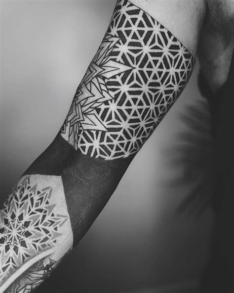 Geometric Sleeve Tattoo by Amber Muse