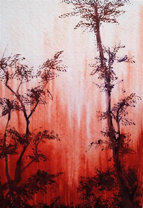 Monochrome paintings with watercolor learn to paint using a single ...
