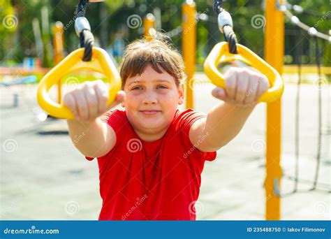 Portrait of an Eleven Year Old Teenage Girl on the Playground Stock ...