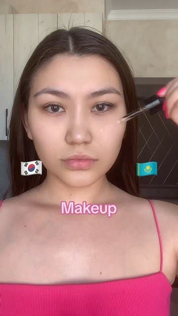 Какой макияж идет больше 🇰🇷 или 🇰🇿? #twofacemakeup - YouTube