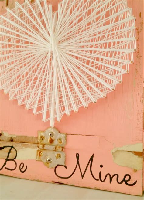 Rustic Valentine String Art - Little Vintage Cottage