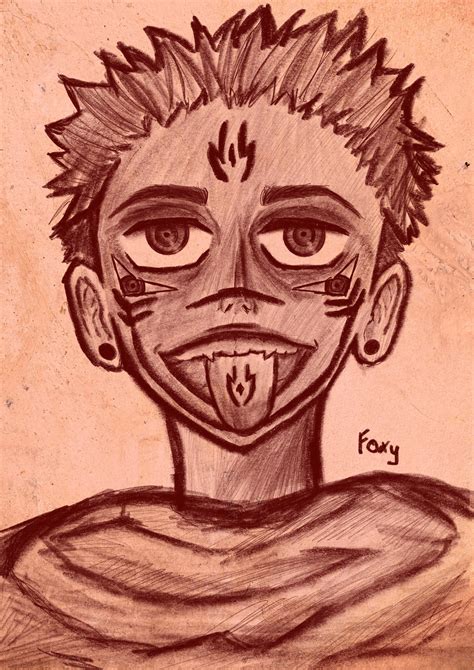 Sukuna drawing by FoxyRed26 on DeviantArt