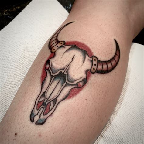 bull skull tattoo symbolism design inspiration  placement guide