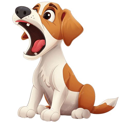 Cute Cartoon Dog Barking, Dog, Animals, Puppy PNG Transparent Image and