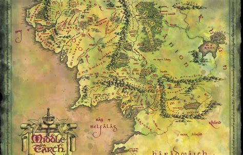 Обои карта, Властелин Колец, the lord of the rings | Карта средиземья ...