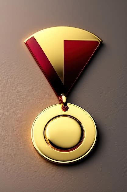 Premium AI Image | gold medal with number 1