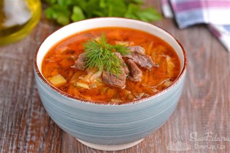 Щи с говядиной и свежей капустой - Совет да Еда | Recipe | Ethnic ...