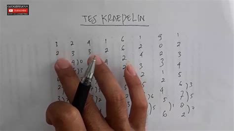 tes kraepelin tes koran tes psikotes youtube