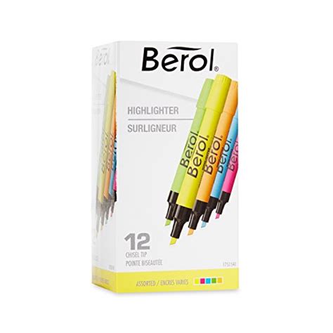 Eberhard Faber, Berol Highlighters, 12 Highlighters, Colored (1751541 ...