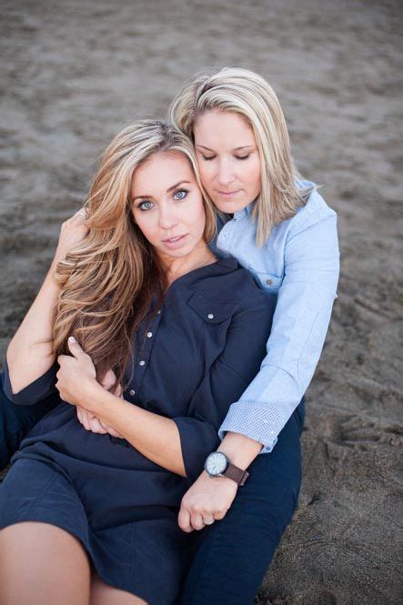 San Francisco Beach Lesbian Engagement Session - Equally Wed, modern ...