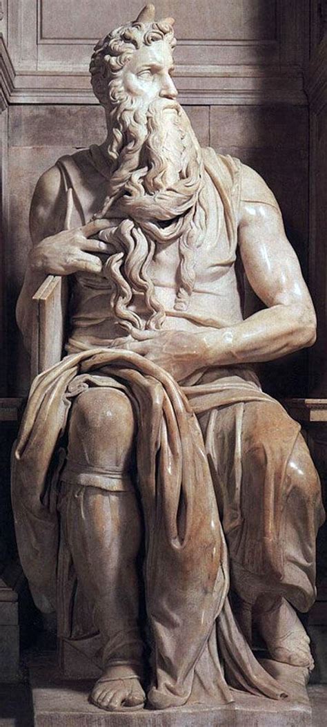 Moses (sculpture) by Michelangelo Buonarroti | Michelangelo art ...