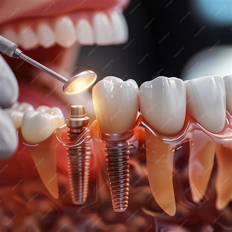 Premium Photo | Dental implant restoring smiles precision and