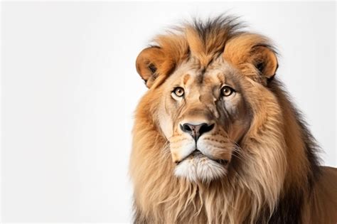 Premium AI Image | a lion with a very large mane and a big face
