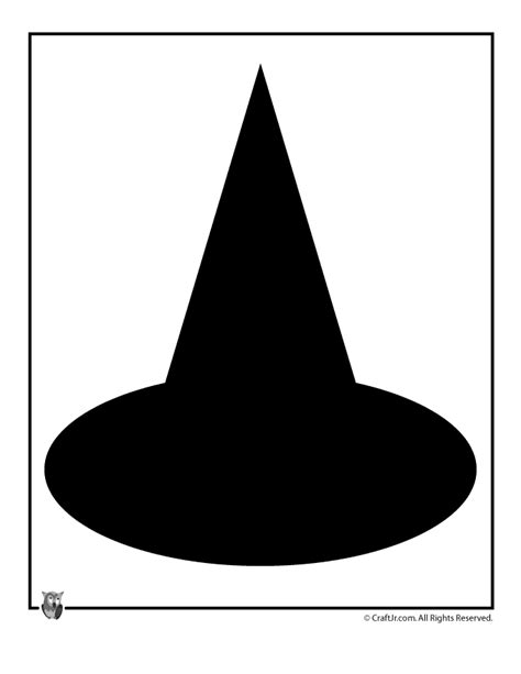 printable witch hat template printable word searches