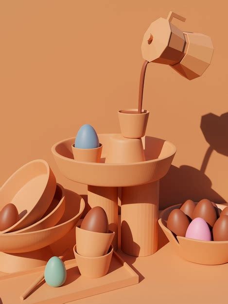 Free Photo | Easter decorative eggs arrangement