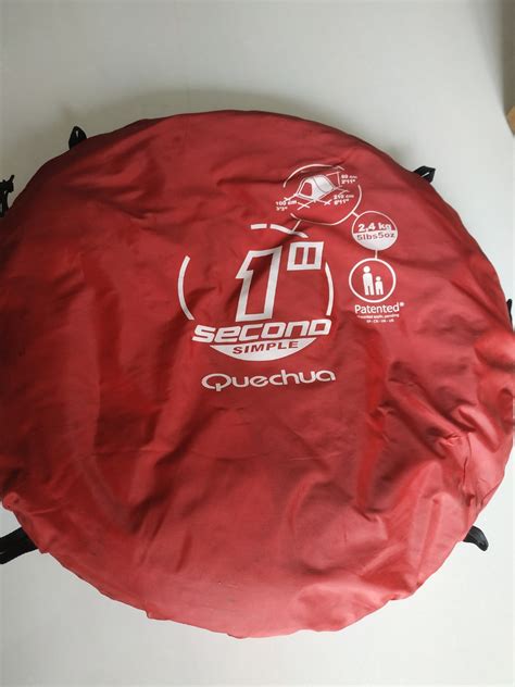 Quechua tent - 1 second simple (like new), Sports Equipment, Hiking ...