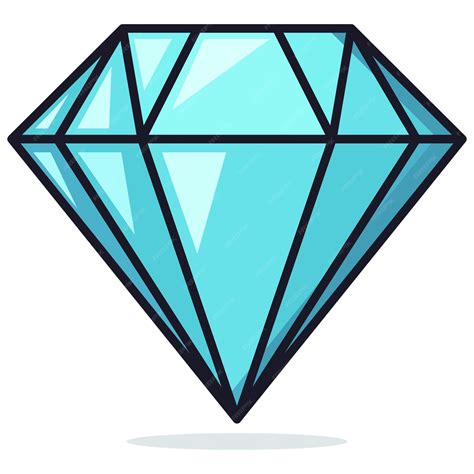 Premium Vector | Blue diamond cartoon style