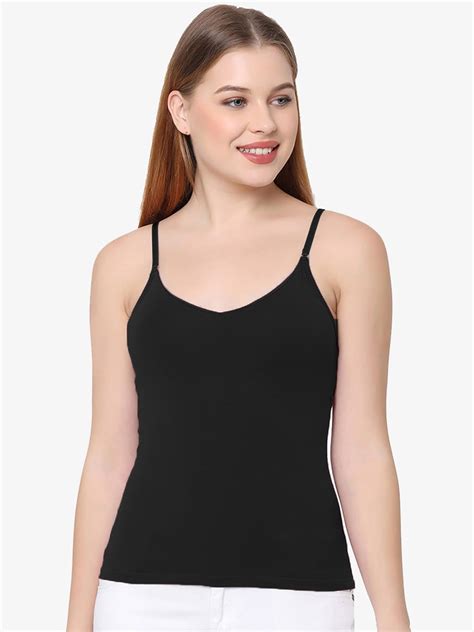 Buy Soie Women Black Solid Camisoles - Camisoles for Women 20478882 ...