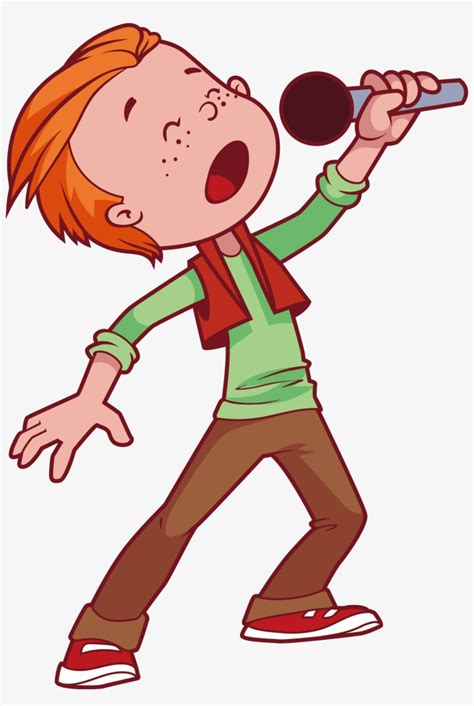 Microphone Singing Cartoon Child - Singing Cartoon Png PNG Image ...