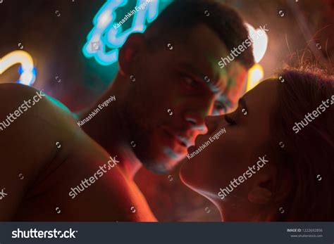 Passionate Naked Couple Kissing On Background Stock Photo 1222692856 | Shutterstock
