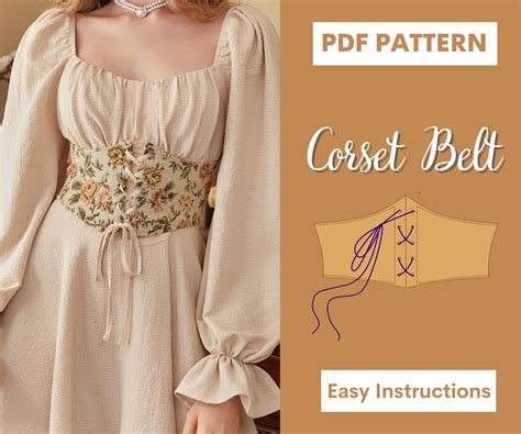corset belt pattern xs xxxl underbust corset sewing pattern
