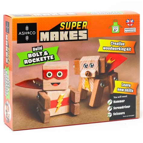 Bolt and Rockette, SuperHeroes Woodwork Craft K... - Folksy