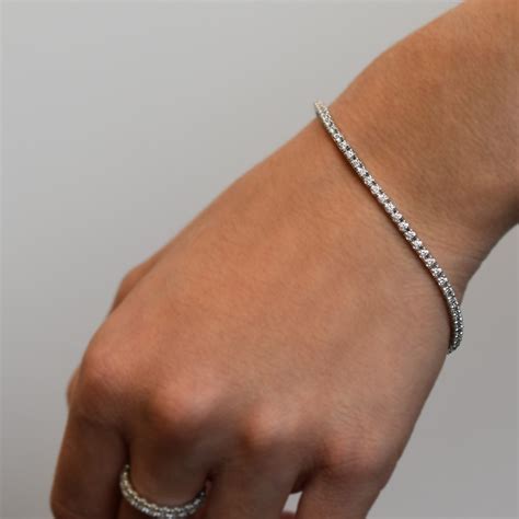 bracciale tennis oro bianco  brillanti stivgioielli