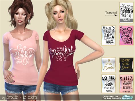 Футболки Bachelorette Party Симс 4