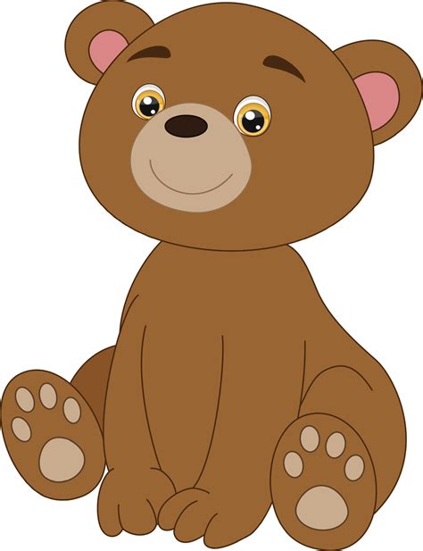 Cute little teddy bear cartoon sitting 9780659 Vector Art at Vecteezy