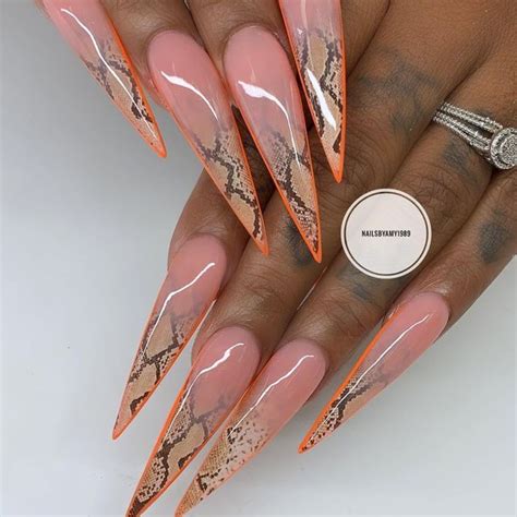 30 Stiletto Nail Designs on Black Women That Are Stunning! - Coils and ...