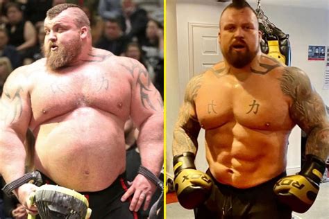 Eddie Hall shows off incredible 36kg body transformation as he prepares to fight rival Hafthor ...